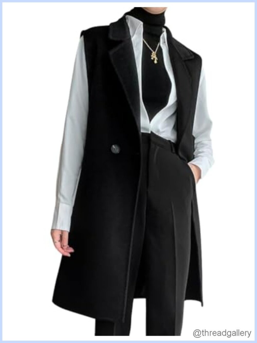 Wool Vest Sleeveless Button Cardigan Blazer Jacket Coat Top